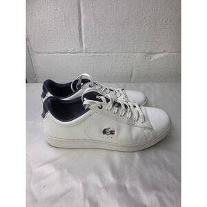 Lacoste Men's Carnaby Sneakers White Lace Up Casual Size 8